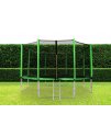 Aga SPORT PRO Trampolína 366 cm Light Green + ochranná sieť + schodíky